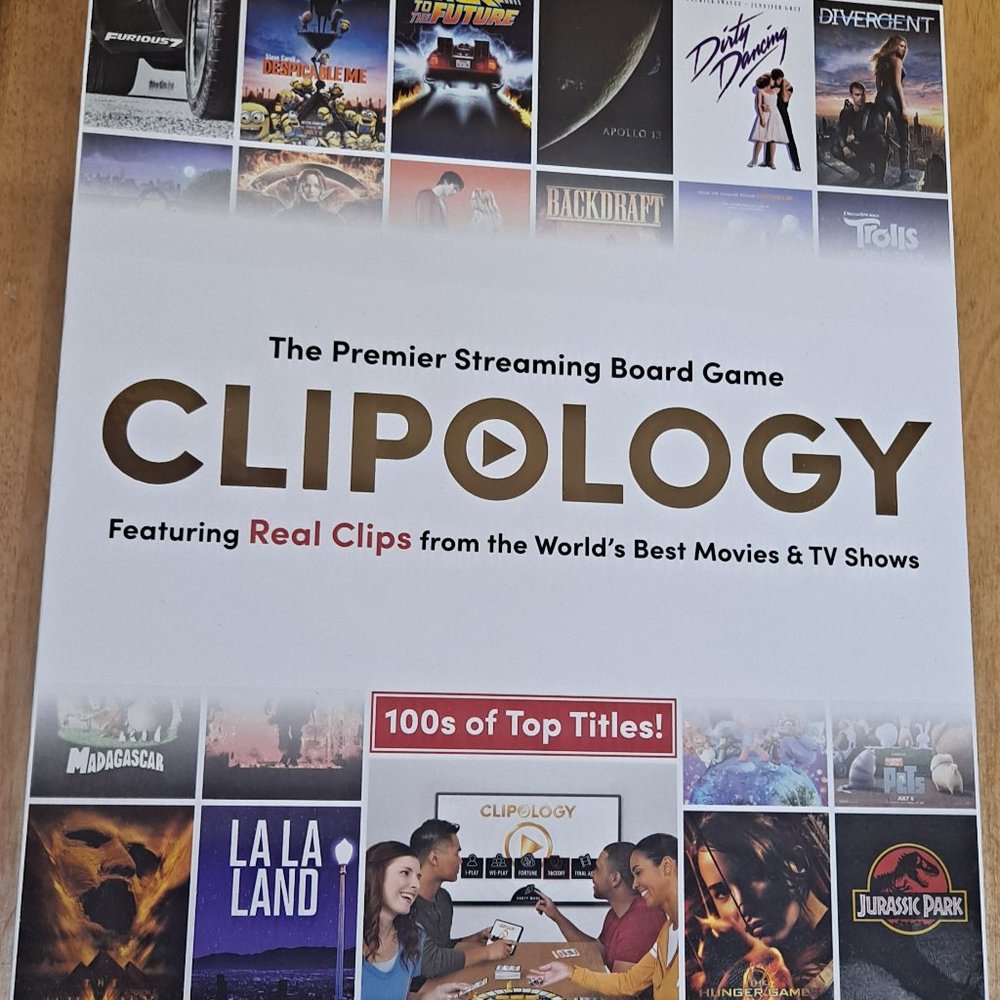 Clipology - New Premier Streaming Board Party Game Movie TV Trivia Brand New